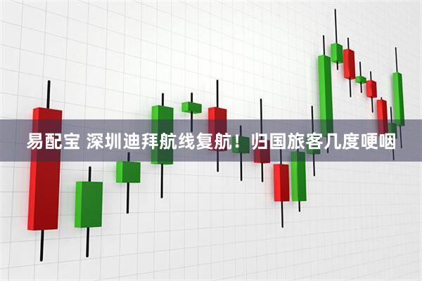易配宝 深圳迪拜航线复航！归国旅客几度哽咽